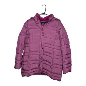 Lands End Plum Down Winter Puffer Coat Small